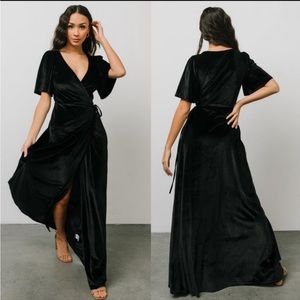 NWT Baltic Born Meghan Velvet Wrap Dress, size L